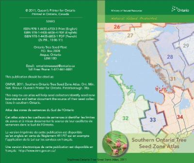 Image of the cover of publication titled  Southern Ontario tree seed zone atlas.