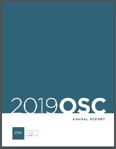 Image of the cover of publication titled Annual report / Ontario Securities Commission. 2019.