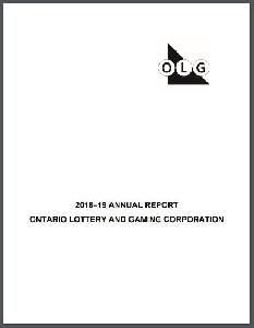 Image of the cover of publication titled Annual report / Ontario Lottery and Gaming Corporation. 2018/2019.
