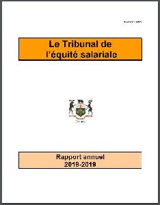 Image of the cover of publication titled Annual Report / Pay Equity Hearings Tribunal. 2018/19.