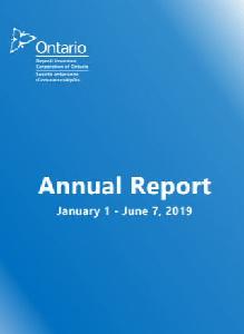 Image of the cover of publication titled  Annual report / Deposit Insurance Corporation of Ontario. 2019.