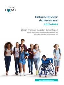 Image of the cover of publication titled  EQAO