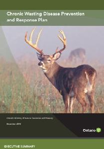 Image of the cover of publication titled  Chronic Wasting Disease Prevention and Response Plan.