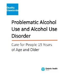 Image of the cover of publication titled  Problematic Alcohol Use and Alcohol Use Disorder : Care for People 15 Years of Age and Older