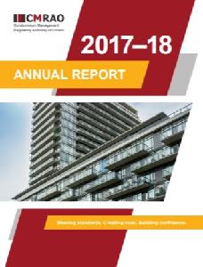 Image of the cover of publication titled Annual report / Condominium Management Regulatory Authority of Ontario 2017/18