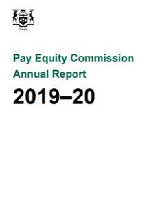 Image of the cover of publication titled  Annual report - Pay Equity Commission 2019/20