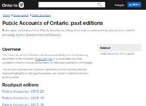 Image of the cover of publication titled Parent   Public accounts of Ontario 2019/2020