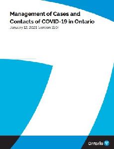 Image of the cover of publication titled   Management of Cases and Contacts of COVID-19 in Ontario