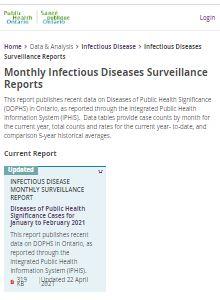 Image of the cover of publication titled   Monthly infectious diseases surveillance report 2020 Sept.