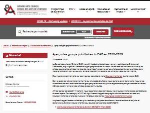 Image of the cover of publication titled  Aper&ccedil;u des groupes prioritaires du CAO en 2018-2019