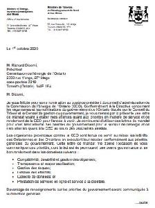 Image of the cover of publication titled Lettre de mandat du minist&egrave;re de l