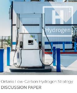 Image of the cover of publication titled Ontario Low-Carbon Hydrogen Strategy : Discussion Paper