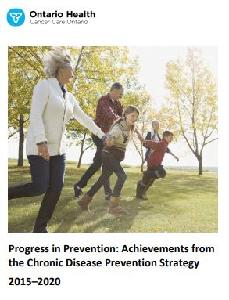 Image of the cover of publication titled      Progress in Prevention: Achievements from the Chronic Disease Prevention Strategy 2015-2020