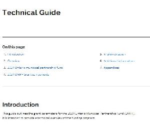 Image of the cover of publication titled Ontario Municipal Partnership Fund : ... technical guide 2024