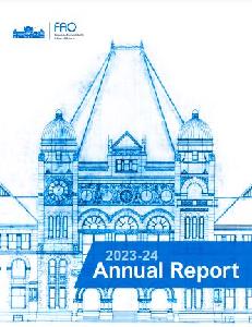 Image of the cover of publication titled    Annual Report / Financial Accountability Office of Ontario 2023/24