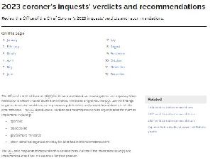 Image of the cover of publication titled    Coroner