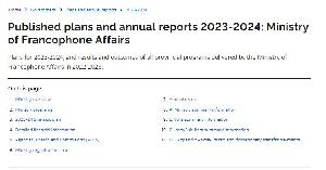 Image of the cover of publication titled  Report on Francophone Affairs 2023-24