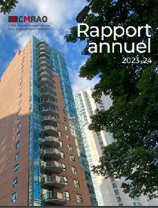 Image of the cover of publication titled Rapport annuel 2023-24/ Office ontarien de réglementation de la gestiondes condominiums