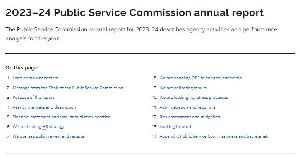 Image of the cover of publication titled Annual report / Public Service Commission 2023-24