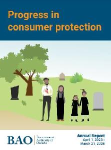 Image de la couverture de la publication intitulée    Annual report / Bereavement Authority of Ontario 2023/24