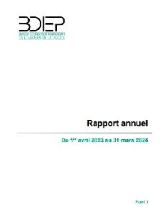 Image of the cover of publication titled   Rapport annuel / 2023-24 Commission des valeurs mobilières de l