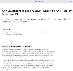 Image de la couverture de la publication intitul&eacute;e Annual Progress Report  : Ontario