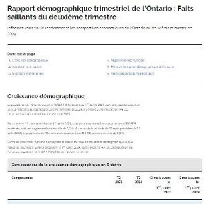 Image of the cover of publication titled  Rapport d&eacute;mographique trimestriel de l