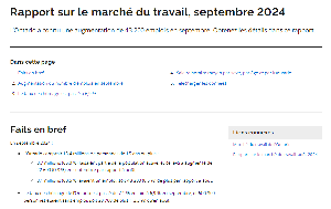 Image de la couverture de la publication intitulée  Rapport sur le marché du travail de l