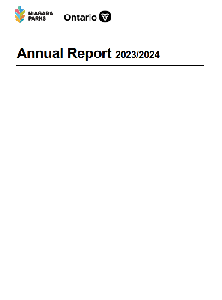 Image of the cover of publication titled  Annual report / Niagara Parks Commission 2023/2024