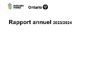Image of the cover of publication titled  Rapport Annuel  La Commission des parcs du Niagara 2023/2024