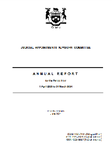 Image of the cover of publication titled   Annual report  / Judicial Appointments Advisory Committee 2024