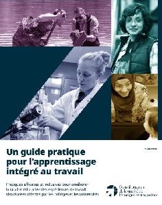 Image of the cover of publication titled  Un guide pratique sur l’apprentissage intégré au travail