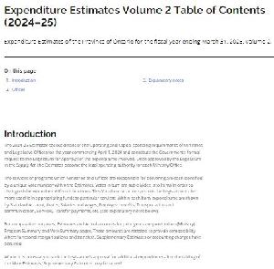 Image of the cover of publication titled  Expenditure estimates / Treasury Board Secretariat 2024-25  vol 2