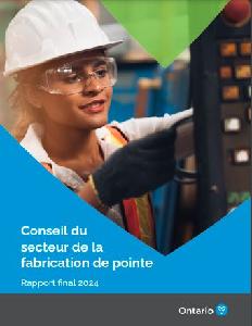 Image de la couverture de la publication intitulée   Advanced Manufacturing Council 2024 Final Report