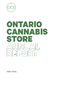 Image of the cover of publication titled  Annual Report / Ontario Cannabis Retail Corporation 2023/24