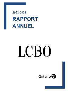 Image of the cover of publication titled  Rapport annuel de la LCBO 2023/2024