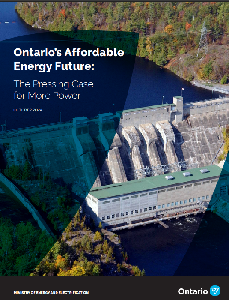 Image de la couverture de la publication intitulée  Ontario’s Affordable Energy Future : The Pressing Case for More Power