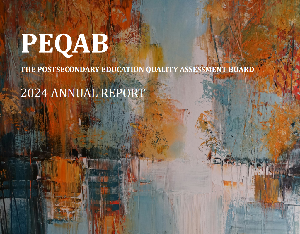 Image of the cover of publication titled Annual report - The Postsecondary Education Quality Assessment Board 2024