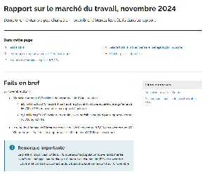 Image of the cover of publication titled  Rapport sur le march&eacute; du travail de l