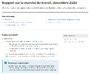 Image of the cover of publication titled  Rapport sur le marché du travail de l