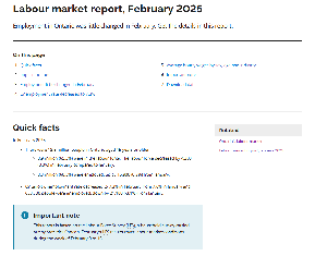 Image of the cover of publication titled  Ontario labour market report  February 2025