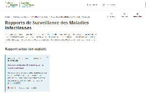 Image of the cover of publication titled Rapports de Surveillance des Maladies Infectieuses, mars 2025