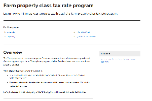 Image de la couverture de la publication intitul&eacute;e Farm property class tax rate program : Learn how to minimize your property tax through the Farm property class tax rate program