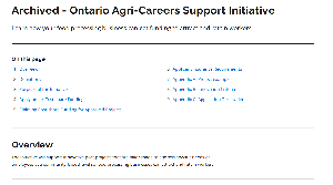 Image of the cover of publication titled   Ontario Agri-Careers Support Initiative