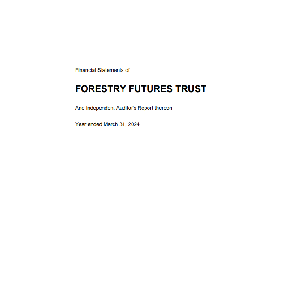 Image de la couverture de la publication intitulée Forestry Futures Trust financial statements for the year ended ... 2023-24