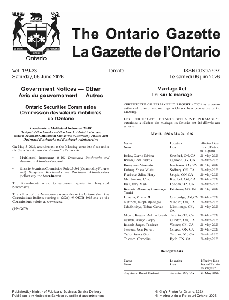 Image of the cover of publication titled La gazette de l