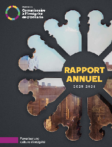 Image de la couverture de la publication intitul&eacute;e Rapport annuel / Bureau du commissaire &agrave; l