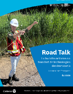 Image of the cover of publication titled  Road talk : le bulletin ontarien de transfert de technologies des transports. &Eacute;t&eacute; 20266