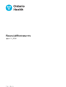 Image de la couverture de la publication intitul&eacute;e Financial Statements / 2025-2026  Ontario Health