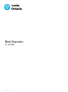 Image of the cover of publication titled &Eacute;tats financiers / Sant&eacute; Ontario. 2025-2026
